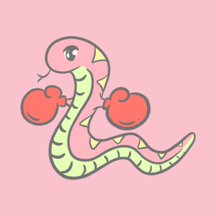 The Boxing Snake Cartoon T-Shirt