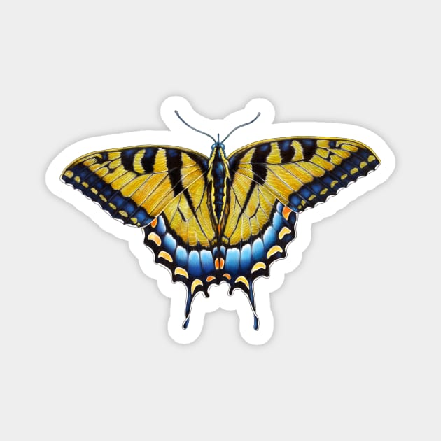 Swallowtail Butterfly Magnet by Tim Jeffs Art