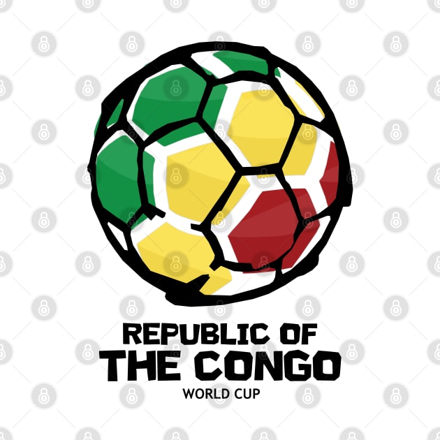 Republic of the Congo Football Country Flag by KewaleeTee