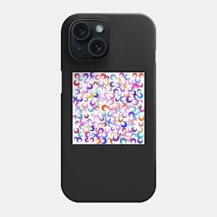 Colorful Circles on White Phone Case