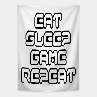 Eat, Sleep, Game, Repeat Tapestry