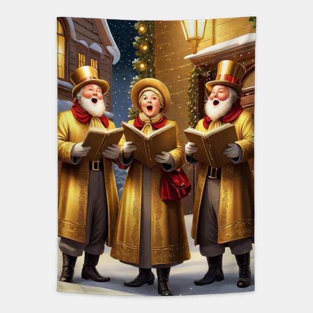 Christ Carolers Tapestry by likbatonboot