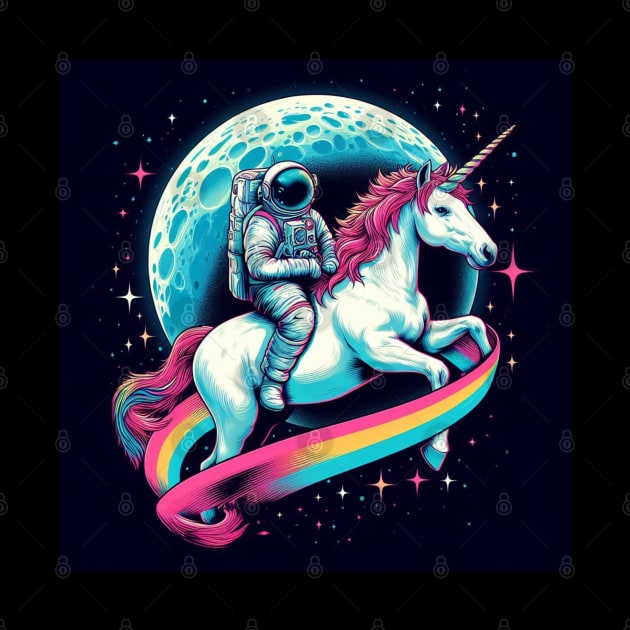 Astronaut on Unicorn by PetitMuseau