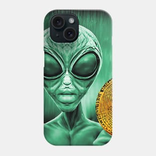 Alien Bitcoin Collectors Mars Invasion Sci-fi Phone Case