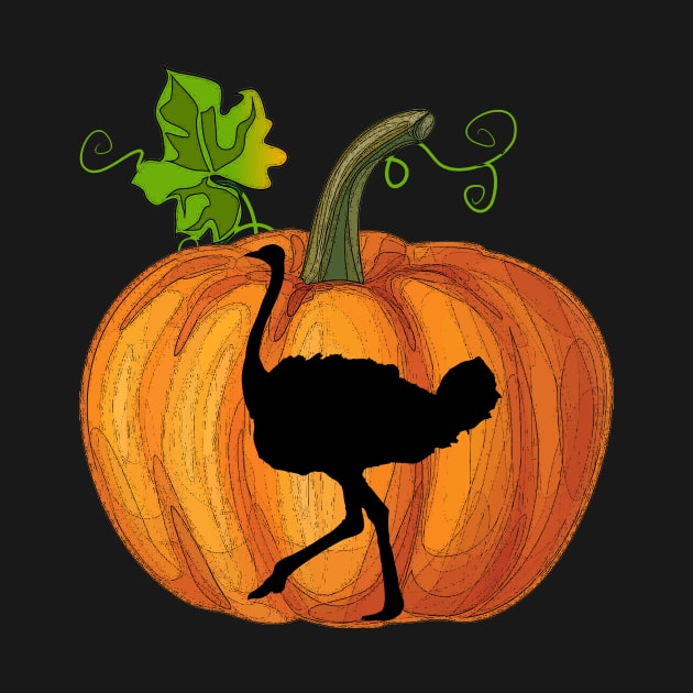 Ostrich in pumpkin by Flavie Kertzmann