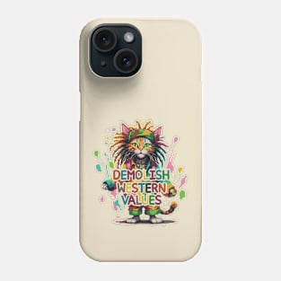 Demolish Western Values // Cute Cat Design Phone Case