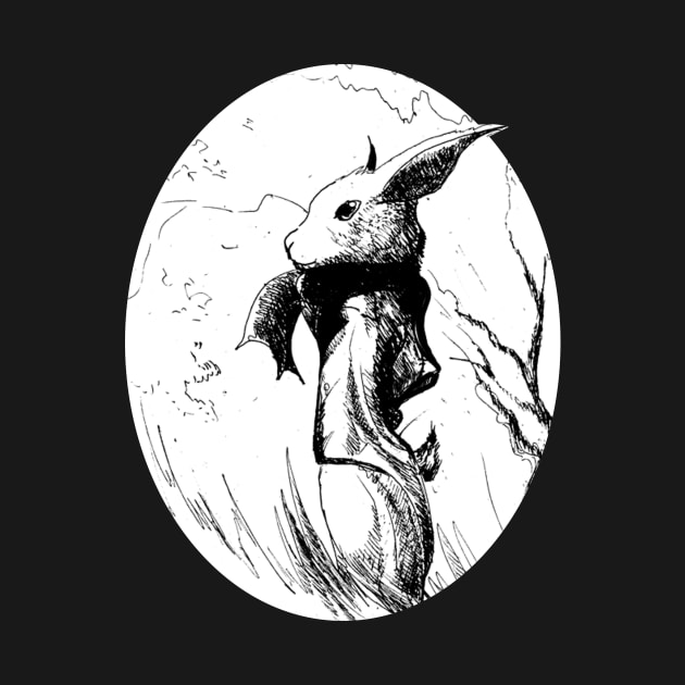 Rambling rabbit - ink -  fantasy inspired art and designs by STearleArt