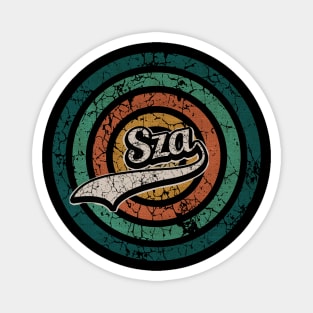 Sza // Retro Circle Crack Vintage Magnet