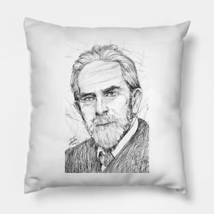 JAMES GEORGE FRAZER pencil portrait Pillow