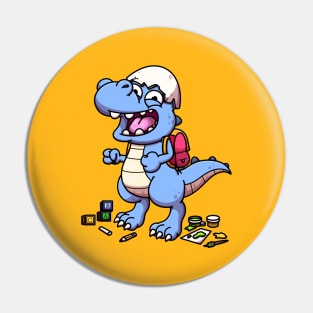 Baby Dinosaur Going To Preschool Pin