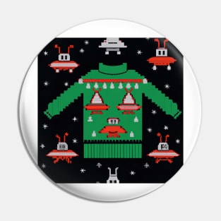 Ugly UFO Christmas Sweater Pin