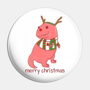 Christmas dinosaur T Rex, merry christmas Pin