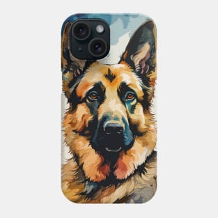 German Shepherd dog watercolor Phone Case