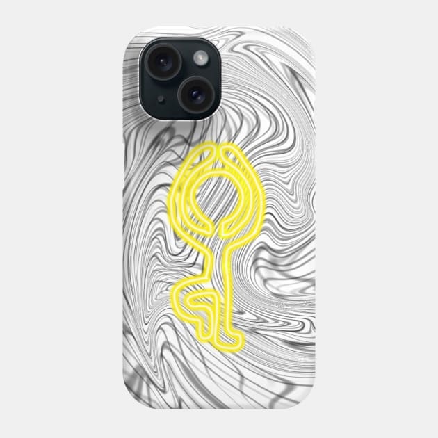 Neon Zen on Black and White Phone Case by mushriah333