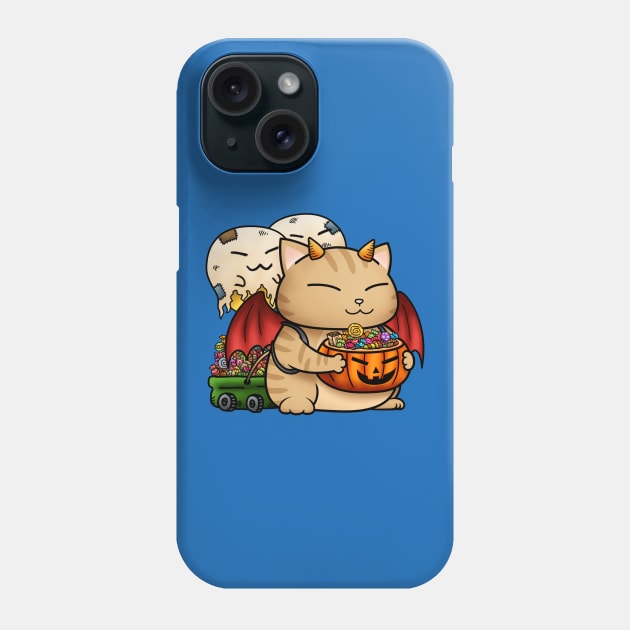 Halloween Cat Devil Kitty Phone Case by Takeda_Art