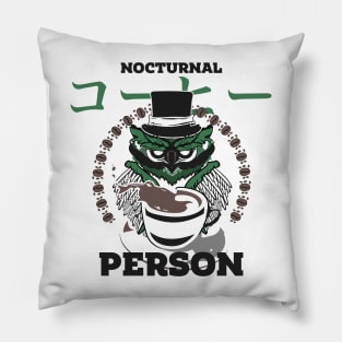 Nocturnal Coffee Person Pillow