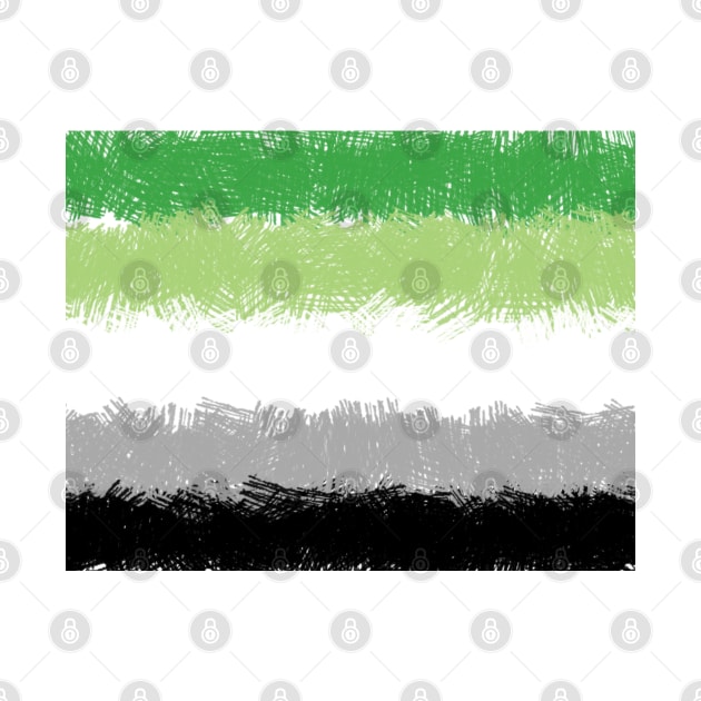 Aromantic Flag Crosshatch Design by PurposelyDesigned