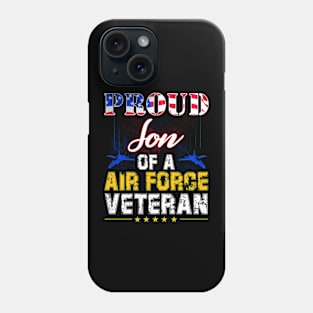 Proud Son  Of A Air Force Veteran-Vintage American Flag Phone Case