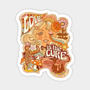 Love is the Cure - Trippy Caramel Magnet