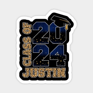 Class of 2024 Custom graduation leopard senior 2024 Gift For Boys Girls Kids Magnet