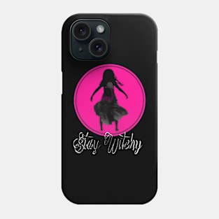 Stay witchy - Trippy pink wiccan design Phone Case