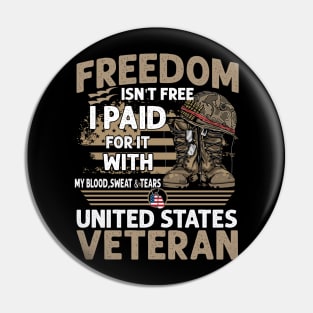 freedom isn't free i paid for it with Pin