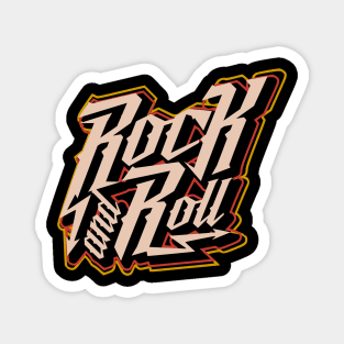 Rock and Roll design badge lettering Magnet