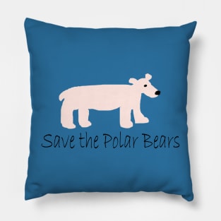 Save the Polar Bears Pillow