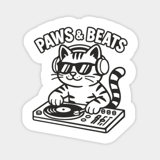 Dj Cat outline Magnet