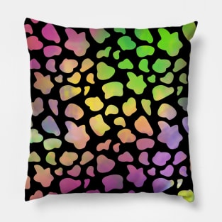 Multicolor Cow Print Pillow