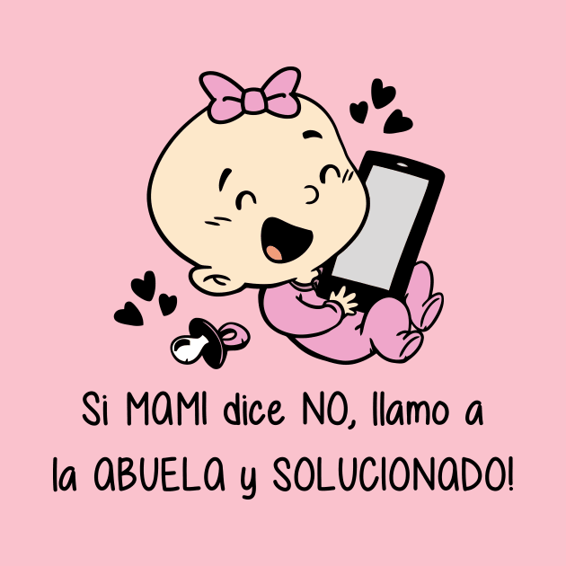 Si mami dice no, llamo a la abuela y solucionado (versión niña). by Yolanda84