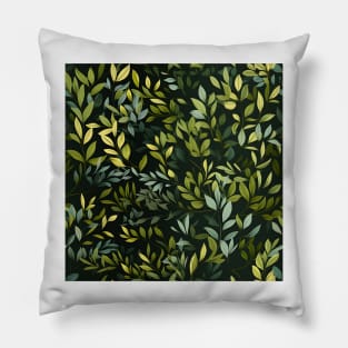 Green Leaves Pattern 27 Pillow
