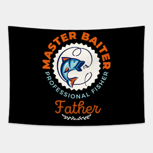 Father Master Baiter Fishing Theme Tapestry