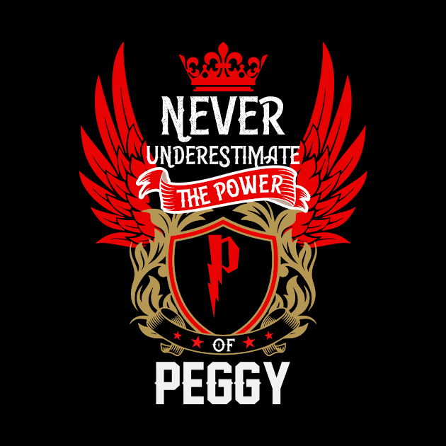 Never Underestimate The Power Peggy | Peggy First Name, Peggy Family Name, Peggy Surname by TuckerMcclainKNVUu