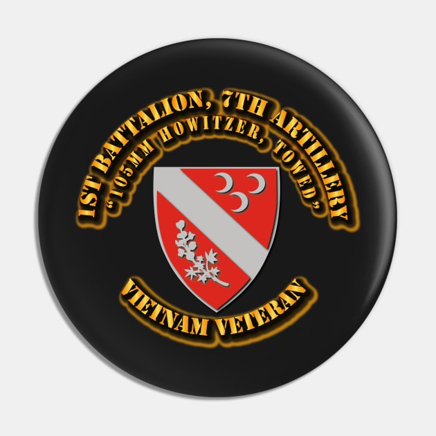 1st Battalion, 7th Artillery (105mm Howitzer, Towed) without SVC Ribbon Pin by twix123844