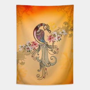 Wonderful elegant fantasy peacock Tapestry