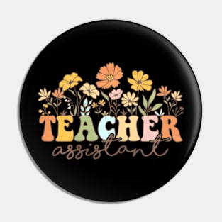 Groovy Teaching Assistant 100Th Day Of School Teacher Pin