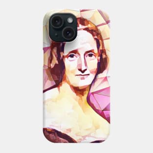 Mary Shelley Pink Portrait | Mary Shelly Artwork 12 Phone Case