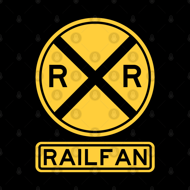 Railroad Crossing Sign Railfan by Huhnerdieb Apparel