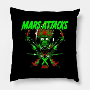 Mars Attacks (Black Print) Pillow