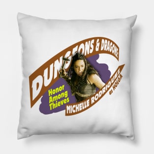 Dungeons & Dragons: Honor Among Thieves Michelle Rodriguez as Holga fan works graphic design by ironpaette Pillow