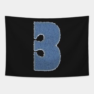 Number Three Blue Denim Tapestry