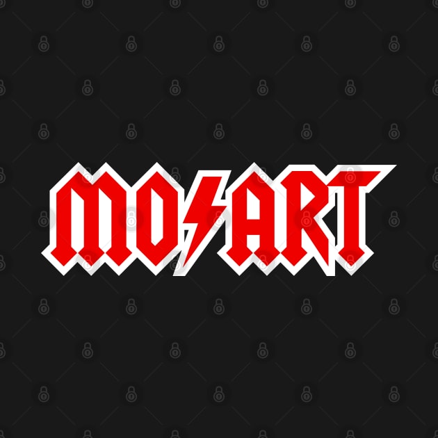 Wolfgang Amadeus Mozart music Classical music Hard Rock logo by LaundryFactory