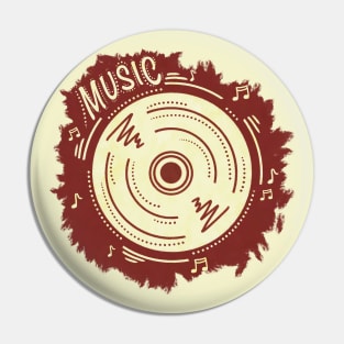 Gramophone retro disc Pin