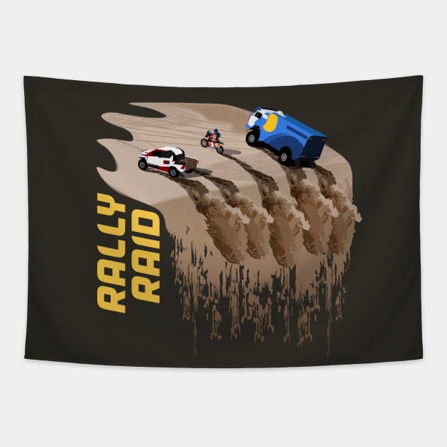 Rally Raid Tapestry by AutomotiveArt