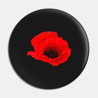 Painted Poppy Flower Pin