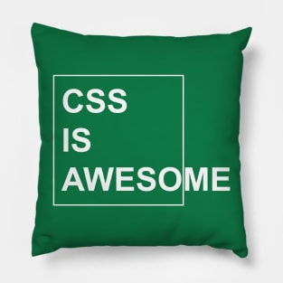 CSS is Awesome - Funny Programming Jokes - Dark Color Pillow