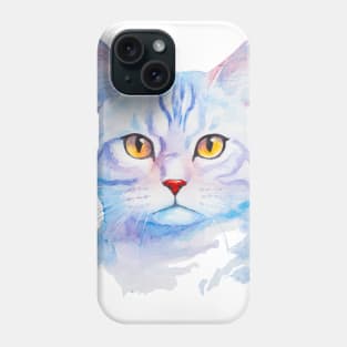 American Shorthair painted in watercolor Phone Case