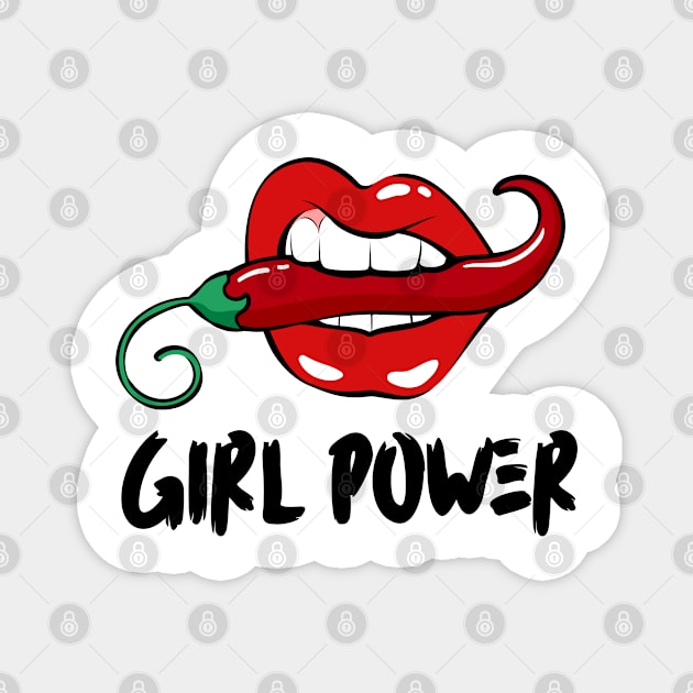 Girl Power, Strong women, inspirational, gift for her Magnet by twitaadesign