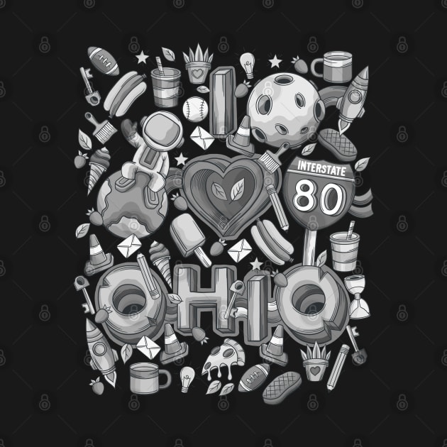 I Love Ohio Doodle by NomadicQuest